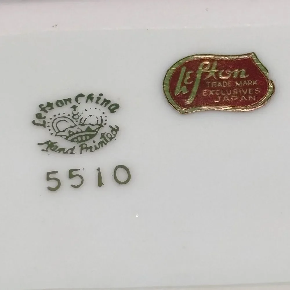 Vintage Lefton Happy Anniversary Trinket Dish 8x6 Japan Stamped #5510 w/Sticker